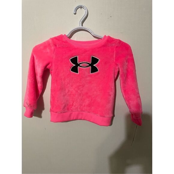 Under Armour Kids Sherpa Sweater (Little Kids) (Pink Punk) Girl's Active Sets 4 - Picture 1 of 5